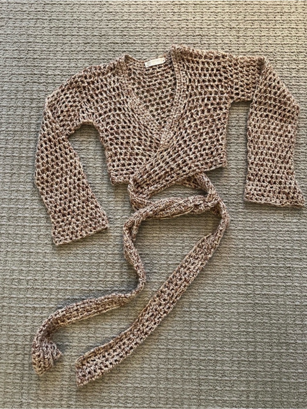 Ancient Spirit Open-Knit Wrap Sweater